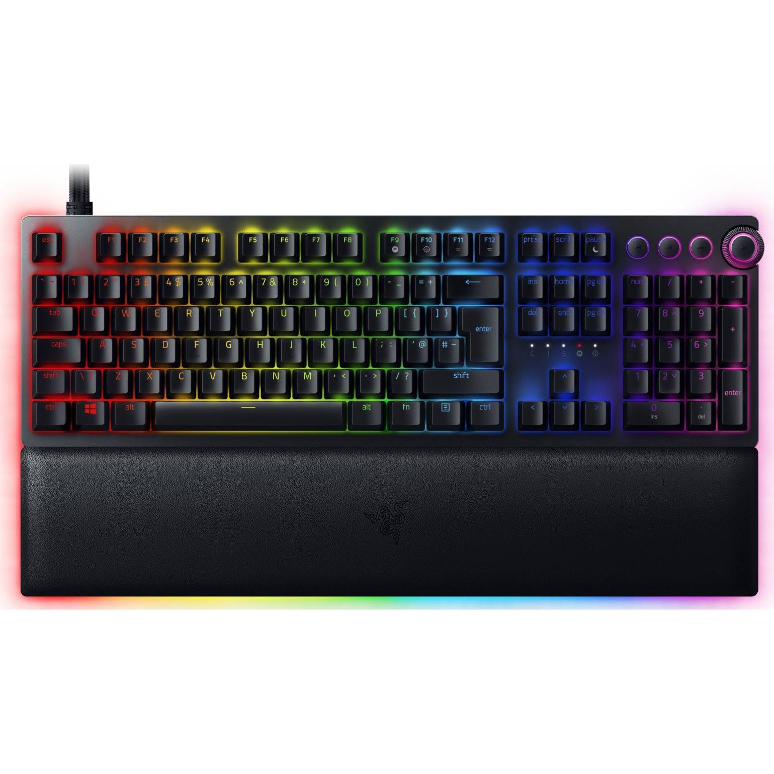 Razer Huntsman V2 (US, Kabelgebunden), Tastatur, Schwarz