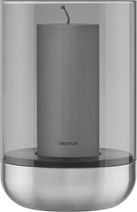Actual product image Blomus CALMA Laterne stainless steel matt glass smoke L 22,5cm (1 x)