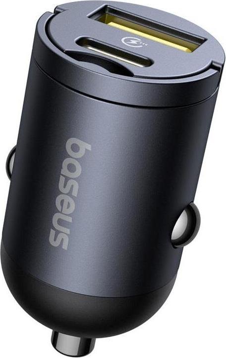 Actual product image Baseus Tiny Star Mini Car Charger (U+C) 30W Cosmic Black