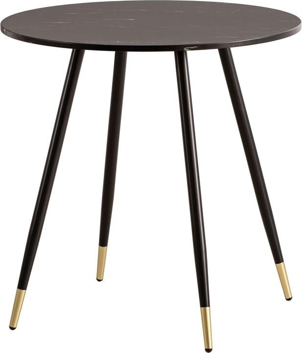 FineBuy Esstisch FB58934 MDF Schwarz (75 x 75 x 76 cm)