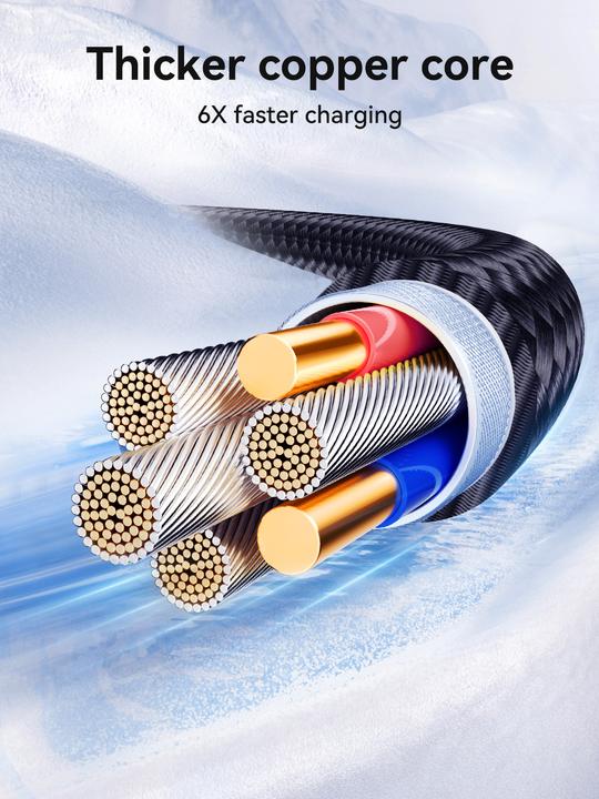 Produktbild Joyroom S-A42 Crystal Clear Series Fast Charging Data Cable Type-C to Type-C 60W 1.2m Black (1.20 m, 60 W)