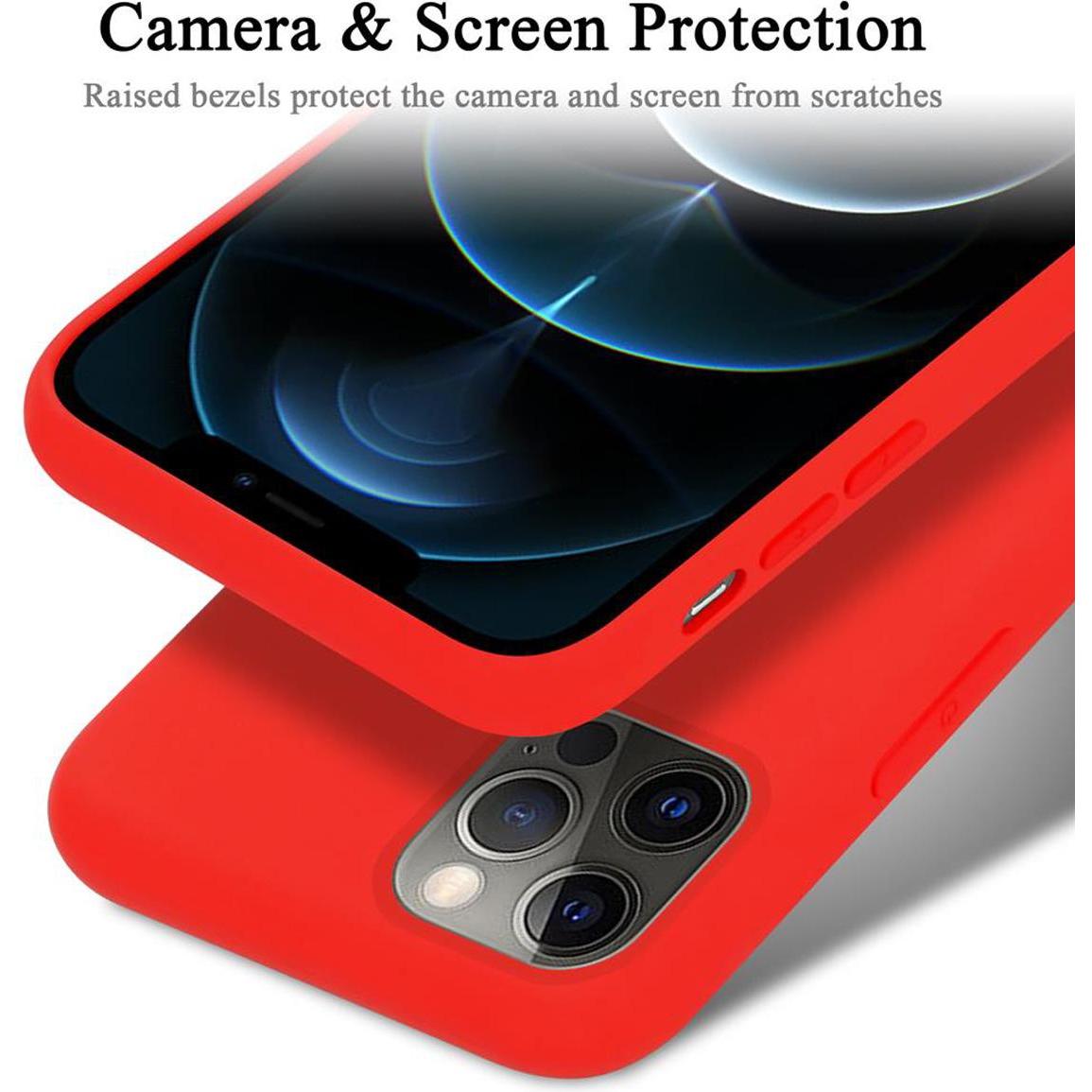 Thumbnail - Cadorabo TPU Liquid Silicone Case Cover (Apple iPhone 12 Pro Max), Smartphone Hülle, Rot