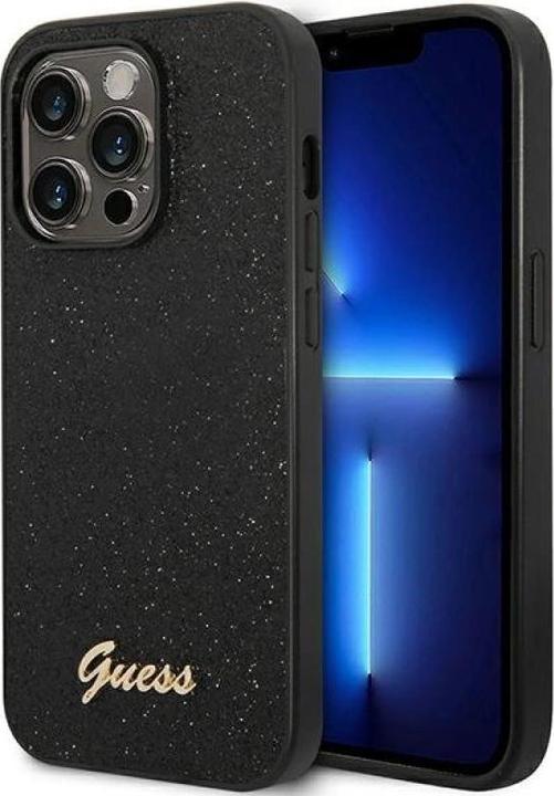 Produktbild Guess GUHCP14LHGGSHK iPhone 14 Pro 6,1" czarny/black hard case Glitter Script (Apple iPhone 14 Pro)