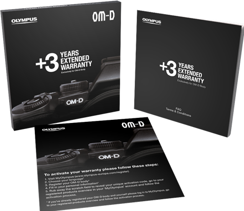 Olympus 3 years warranty extension for all OM-D cameras (Warranty extension)