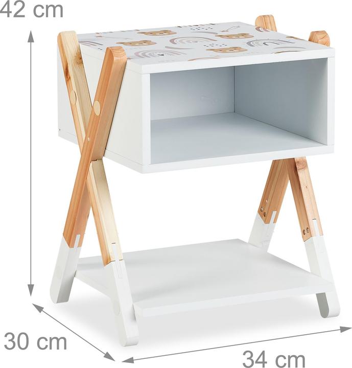 Image du produit Relaxdays Kinder-Nachttisch (34 x 30 x 42 cm)