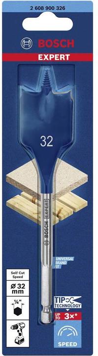 Produktbild Bosch Professional Zubehör EXPERT Self Cut Speed Flachfräsbohrer, 32 x 152 mm (32 mm)