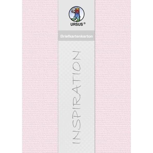 Ursus, Bastelpapier, Briefkartenkarton gerippt 220g/qm A4 VE=5 Blatt rosa (220 g/m², 1 x)