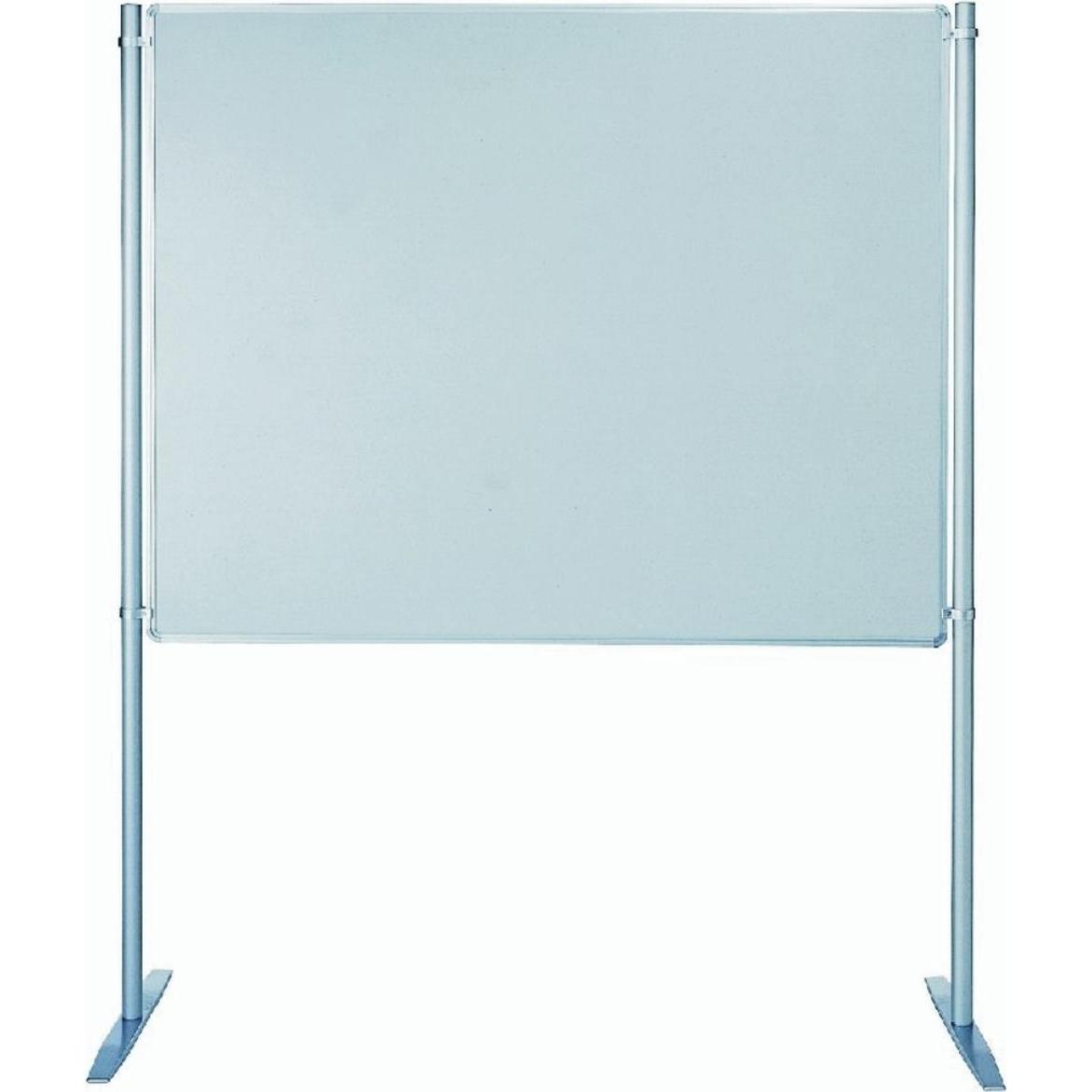 Ultradex, Trennwand, Stellwand-Set Grundelement Stabfuss einseitig Emaille B1500xH1200mm weiss (150 x 120 cm)