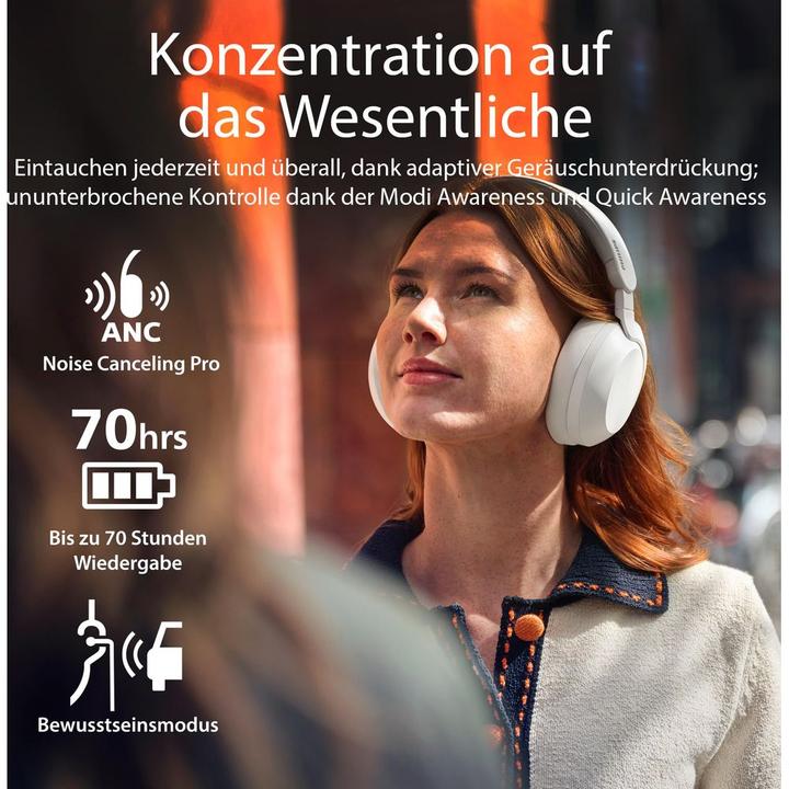 Productafbeelding Philips TAH8000EWT/00 Weiss (ANC, 70 h, Bedraad, Draadloze)