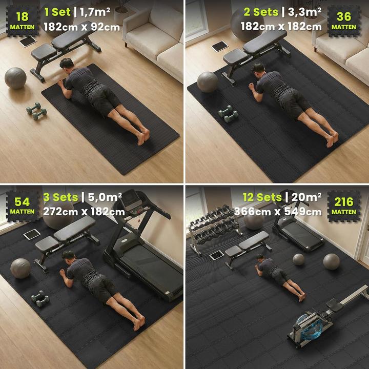 Produktbild BeMaxx Antislipx Schutzmatten Puzzlematte-Set (1 cm)