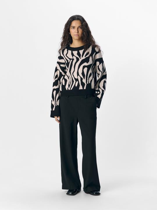 Produktbild Object Gemusterter Strickpullover (L)