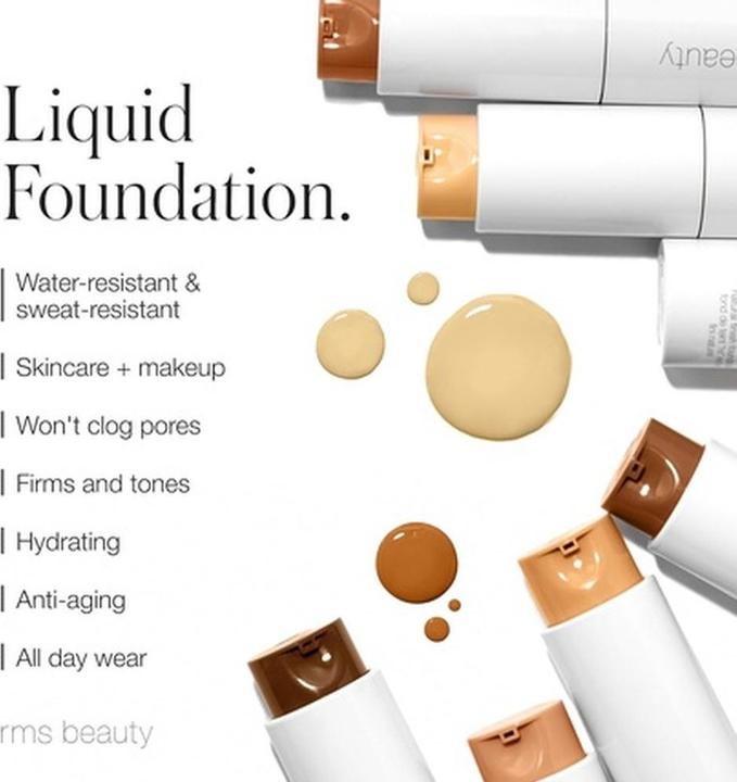 Actual product image RMS Beauty ReEvolve Natural Finish Foundation Liquid Face Makeup Skin Tint Refillable Pump 66 Full S