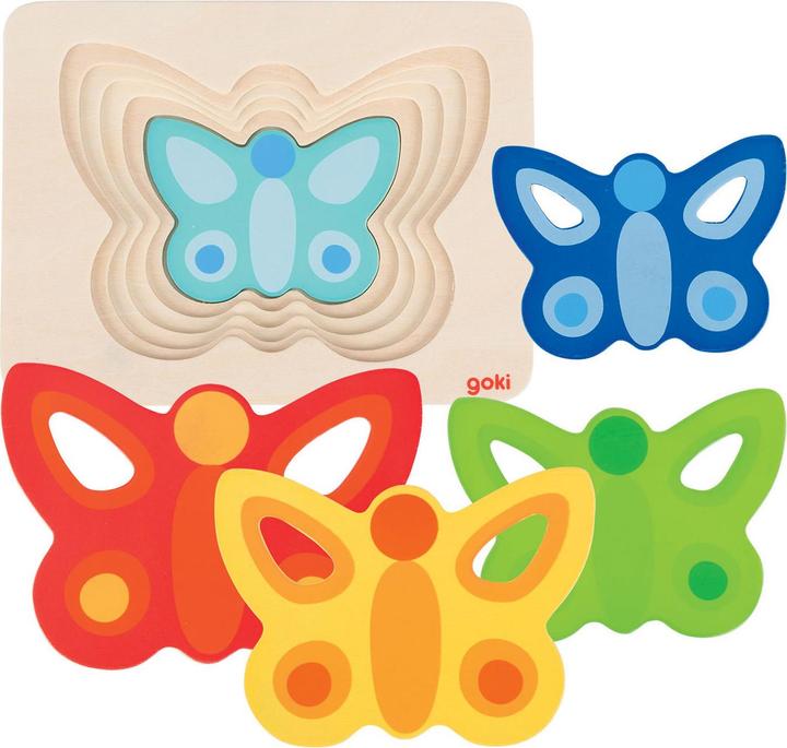 Immagine prodotto Goki Puzzle a strati della farfalla II (5 pezzi)