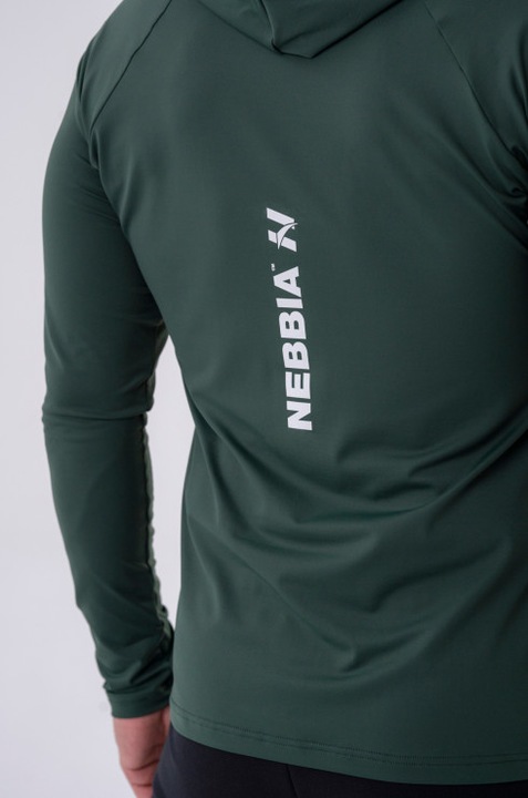 Image du produit Nebbia T-shirt à manches longues avec une capuche 330 vert foncé (XXL)