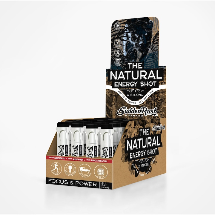 Sudden Rush Natural Energy Shot XST (Raspberry, 24 x)