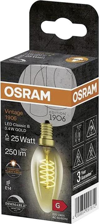 Produktbild Osram Vintage (E14, 3.40 W, 250 lm, 1 x, G)