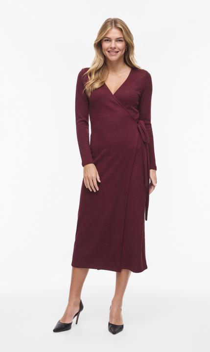Produktbild Vila VIRAFFI Midi Kleid mit V-Ausschnitt (L)