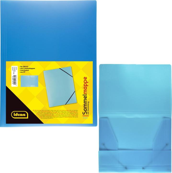 Produktbild Idena Sammelmappe A3 PP mit Gummizug türkis (A3, 1x)