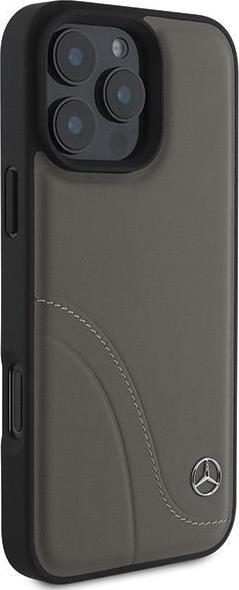 Image du produit Mercedes MEHCP16X23RBCSB iPhone 16 Pro Max 6.9" brązowy/brown hardcase MB Curved Stitches Leather (Apple iPhone 16 Pro Max)