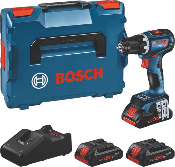 Produktbild Bosch Professional Prof. Set: Akku-Bohrschrauber GSR 18V-90 C, 3 x ProCORE18V 4.0Ah, L-BOXX (Akkubetrieb)