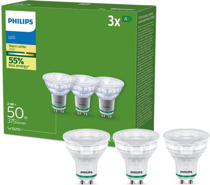 Produktbild Philips LED Spots (GU10, 2.10 W, 375 lm, 3 x, A)