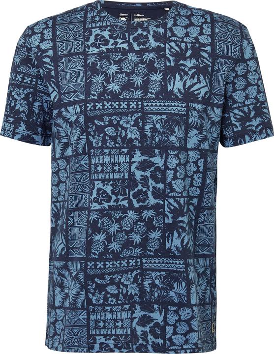 Produktbild S.Oliver T-Shirt Baumwoll-T-Shirt mit All-over-Print (XXL)