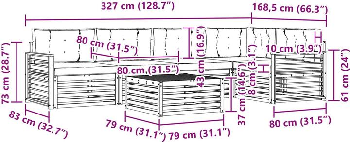 Produktbild vidaXL Outdoor-Sofa