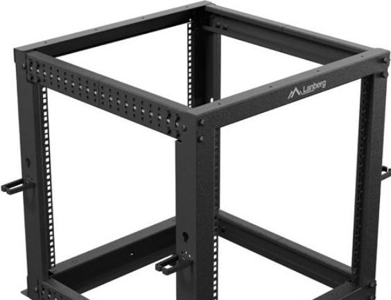 Actual product image Lanberg OPEN RACK 19 12U 600X600-1100 REGULOWANY CZARNY (12 RU, 19 inch rack)