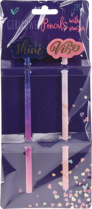 Image du produit Crayons scolaires gris rose/violet, 2 pcs. (2x)