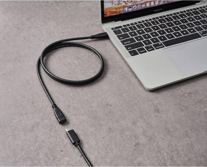 Produktbild Renkforce USB-Kabel USB 3.2 Gen1 USB-C® Stecker, USB-C® Buchse 1.00 m Schwarz R (1 m, USB 3.2 Gen 1, 4.50 W)