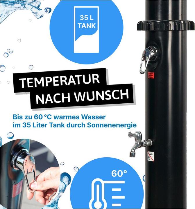 Produktbild Dönges Solardusche 35L schwarz