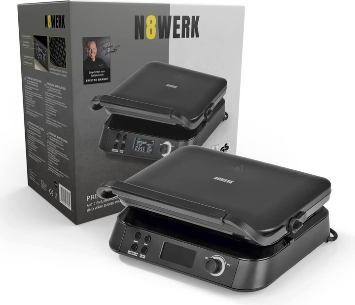 Actual product image N8werk Premium Waffle Iron in the Midnight Edition