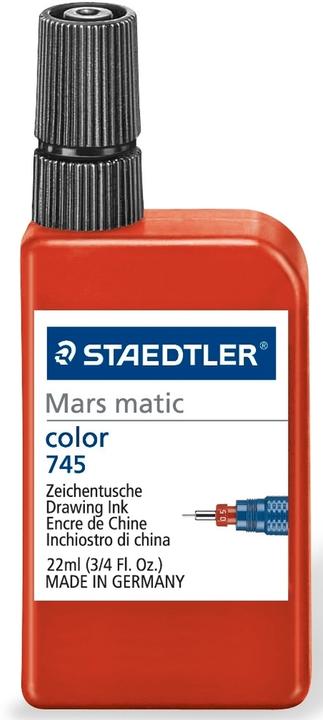 Produktbild Staedtler Zeichentusche 745-2 rot (1 Stück, Rot)