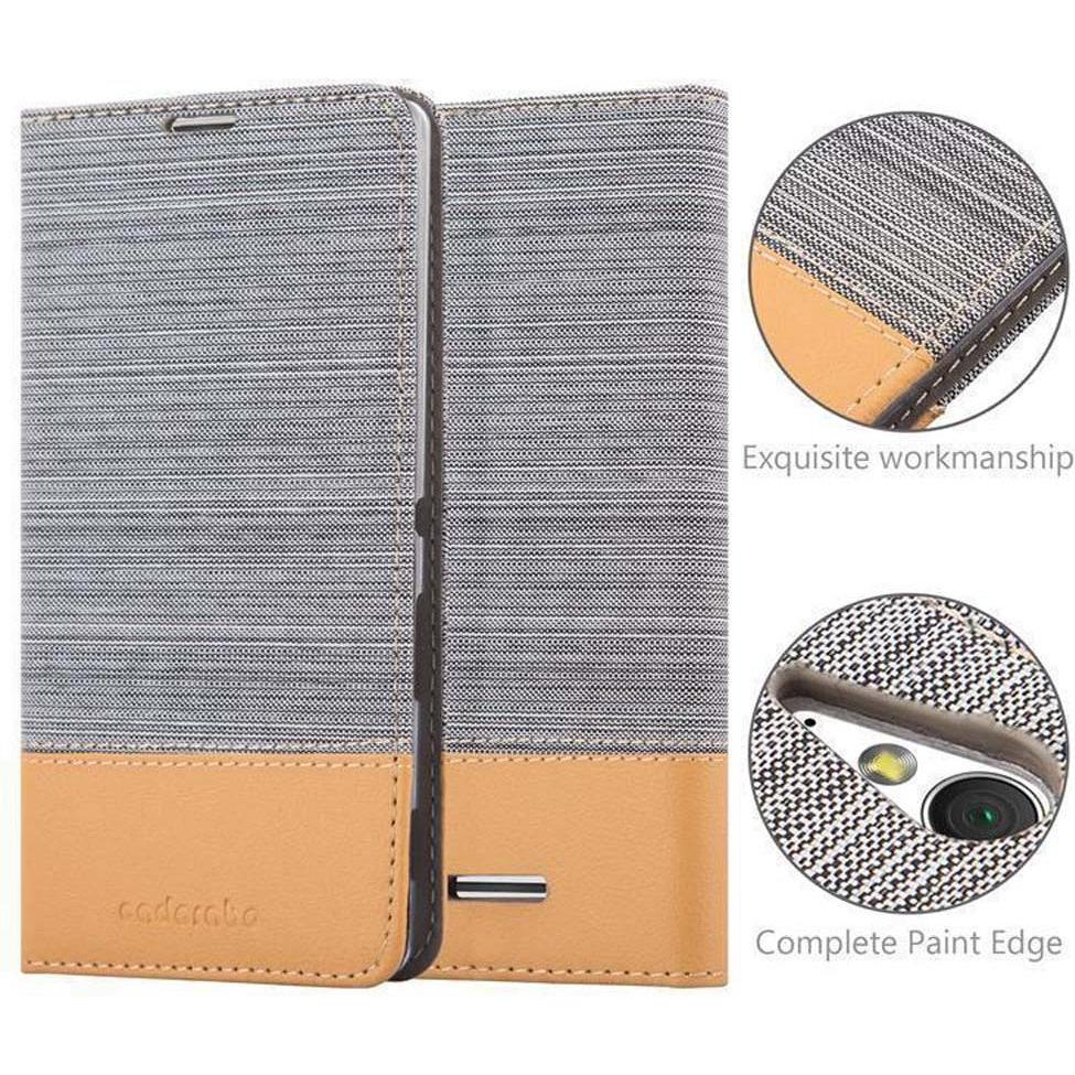 Thumbnail - Cadorabo Jeans Optik (Sony Xperia T3), Smartphone Hülle, Grau, Braun