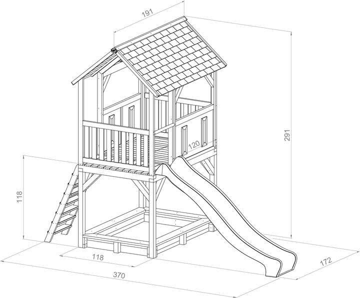 Immagine prodotto Axi Pumba Play Tower Marrone/Bianco - Scivolo Rosso