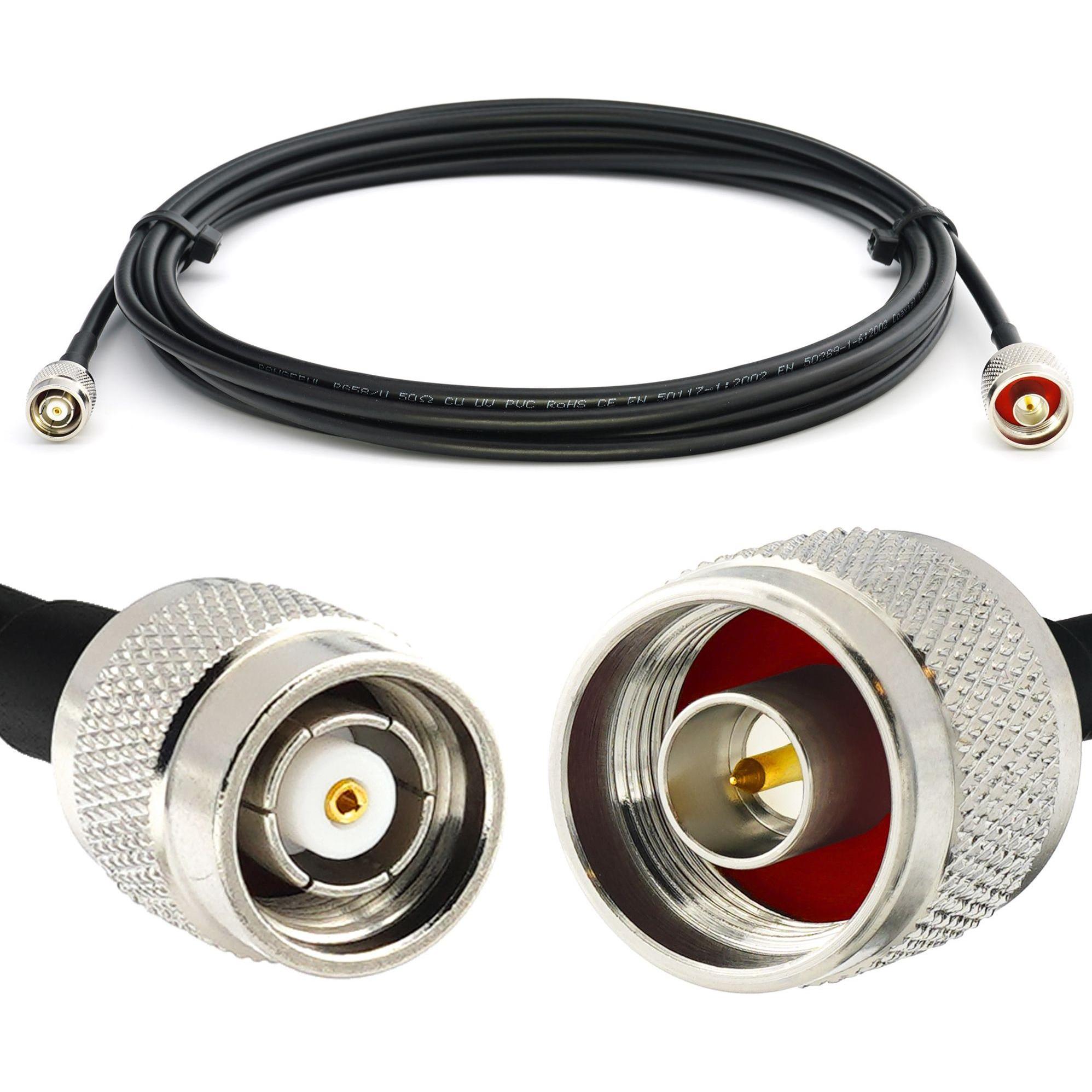 Rangeful RP-TNC Male to N Male 10m RG58/U Coaxial Cable RG58-RPTNCM-NM-10, Cavo antenna