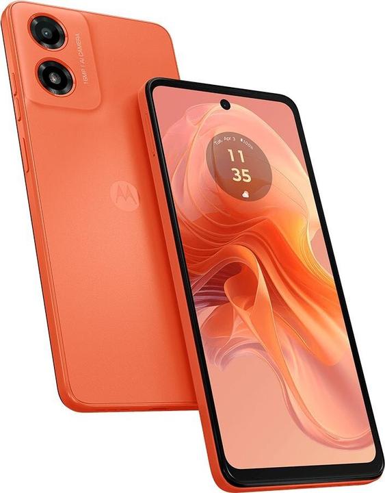 Actual product image Motorola Moto G04 (128 GB, Sunrise Orange, 6.56", Dual SIM, 4G)