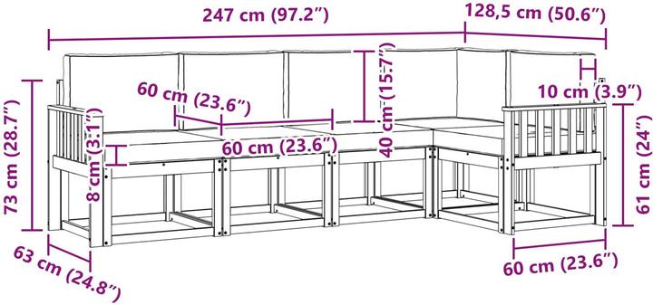 Produktbild vidaXL Outdoor-Sofa