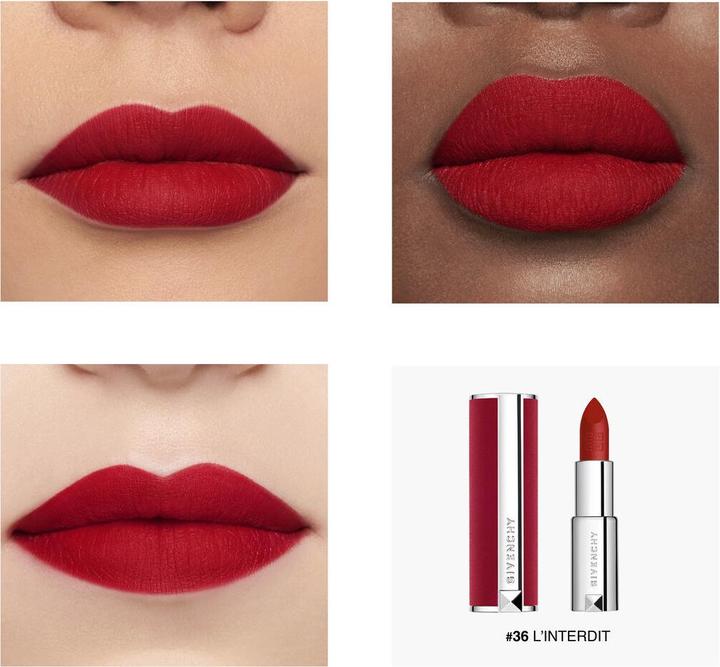 Produktbild Givenchy Le Rouge Deep Velvet Lipstick Beauty Red Nr. 36 - L Interdit (36)