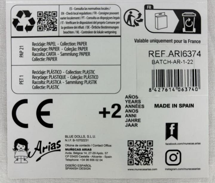 Produktbild Arias Puppenschuhe Rosa 40 cm