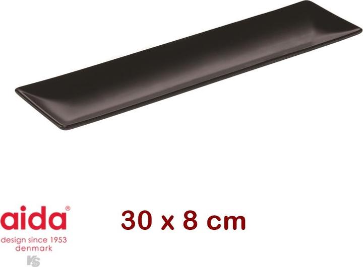 Produktbild Aida Rechteckiger Lang Teller schwarz