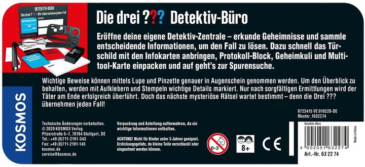 Produktbild Kosmos Detektivausrüstung Die Drei??? Detektiv-Büro
