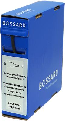 Schrumpfschlauch-Box 3:1mm schwarz 15m (15 x)