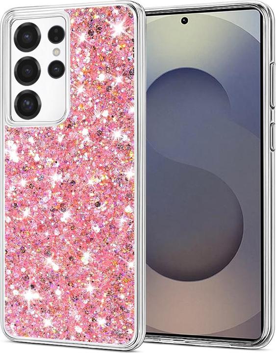 Actual product image Techsuit - Sparkly Glitter - Samsung Galaxy S25 Ultra - Pink (Samsung Galaxy S25 Ultra)