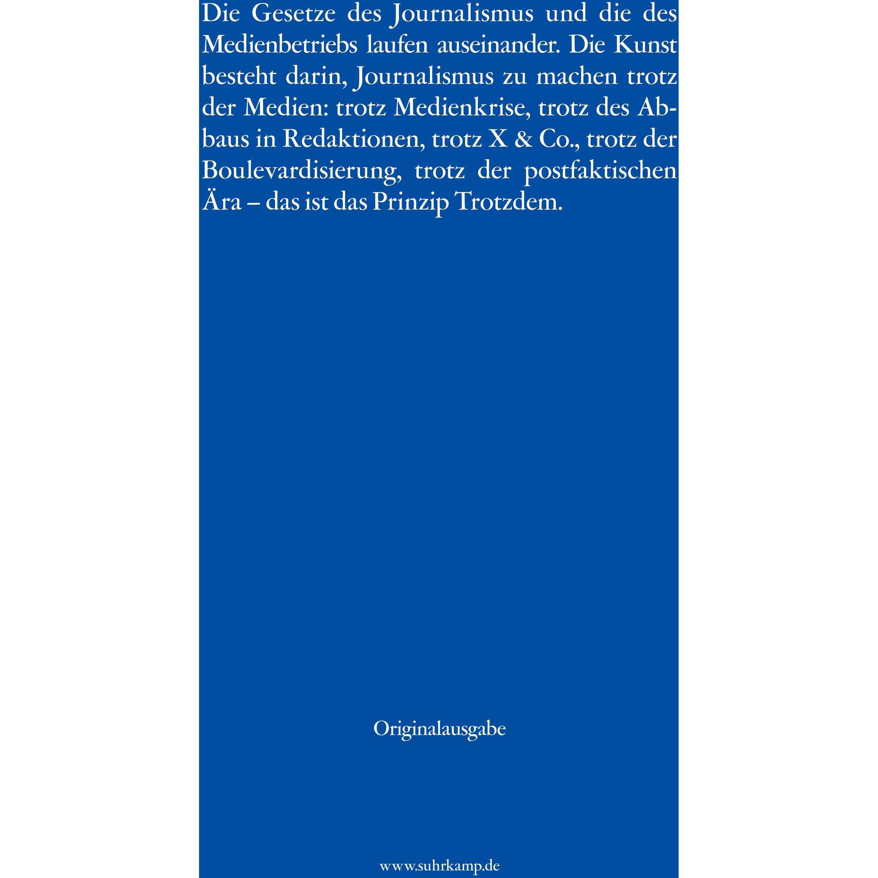Das Prinzip Trotzdem, Fachbücher von Roger de Weck