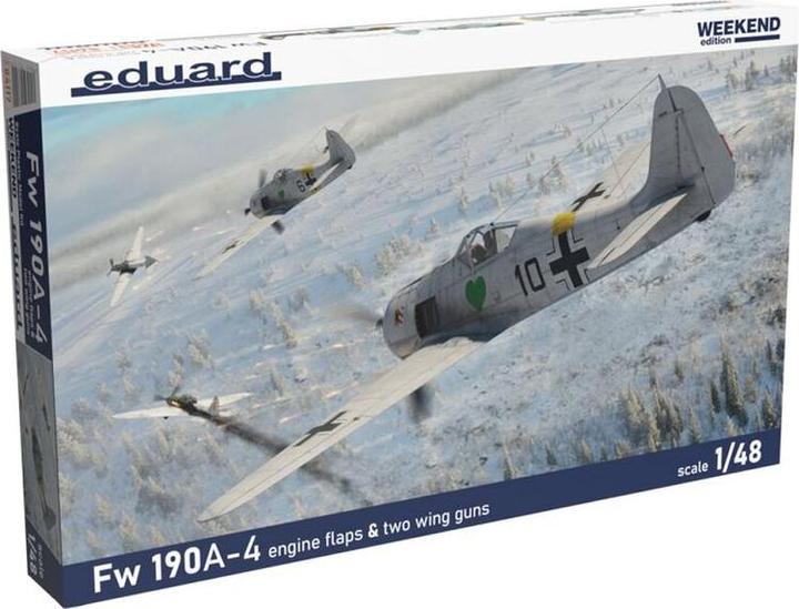 Actual product image Eduard Fw 190A-4 w/ engine flaps & 2-gun wings 1/48 Weekend edition