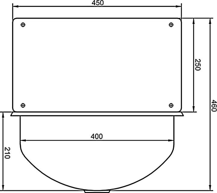 Image du produit Mateu Lavabo en acier inoxydable (340 mm, 456 mm)