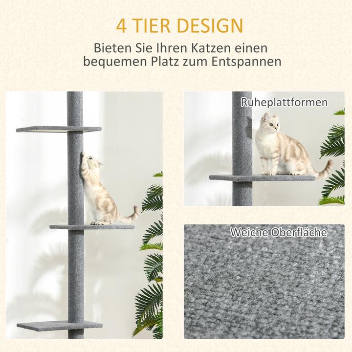 Actual product image PawHut Scratching post (228 cm, Grey)