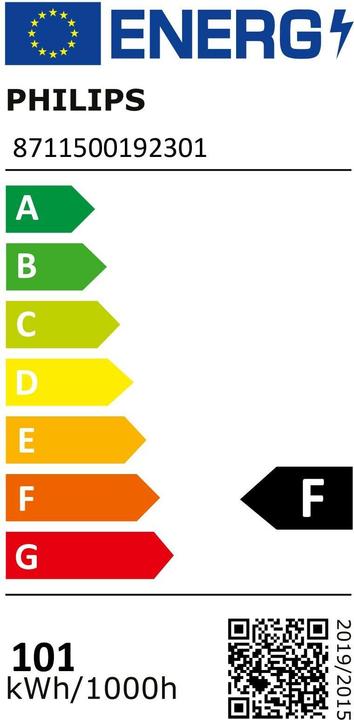 Energie-Label Philips MST SON-T PIA Plus 100W/220 E40 1SL/12 (E40, 10700 lm, 1x)
