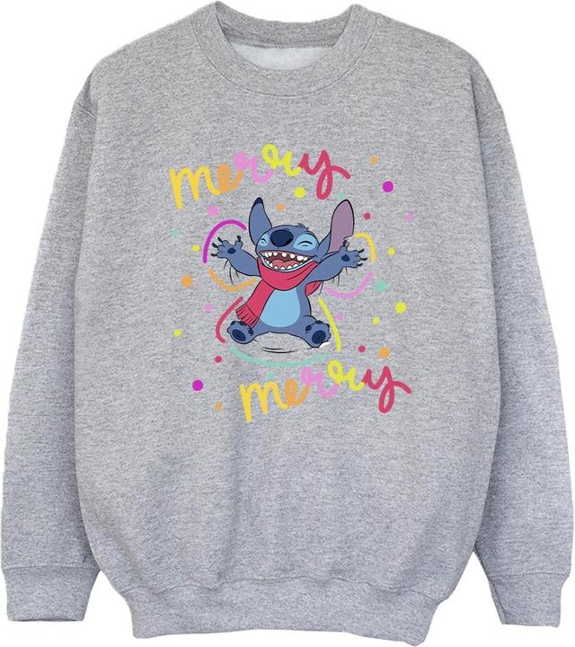 Actual product image Disney Girls Lilo & Stitch Merry Rainbow Sweatshirt (140, 146)